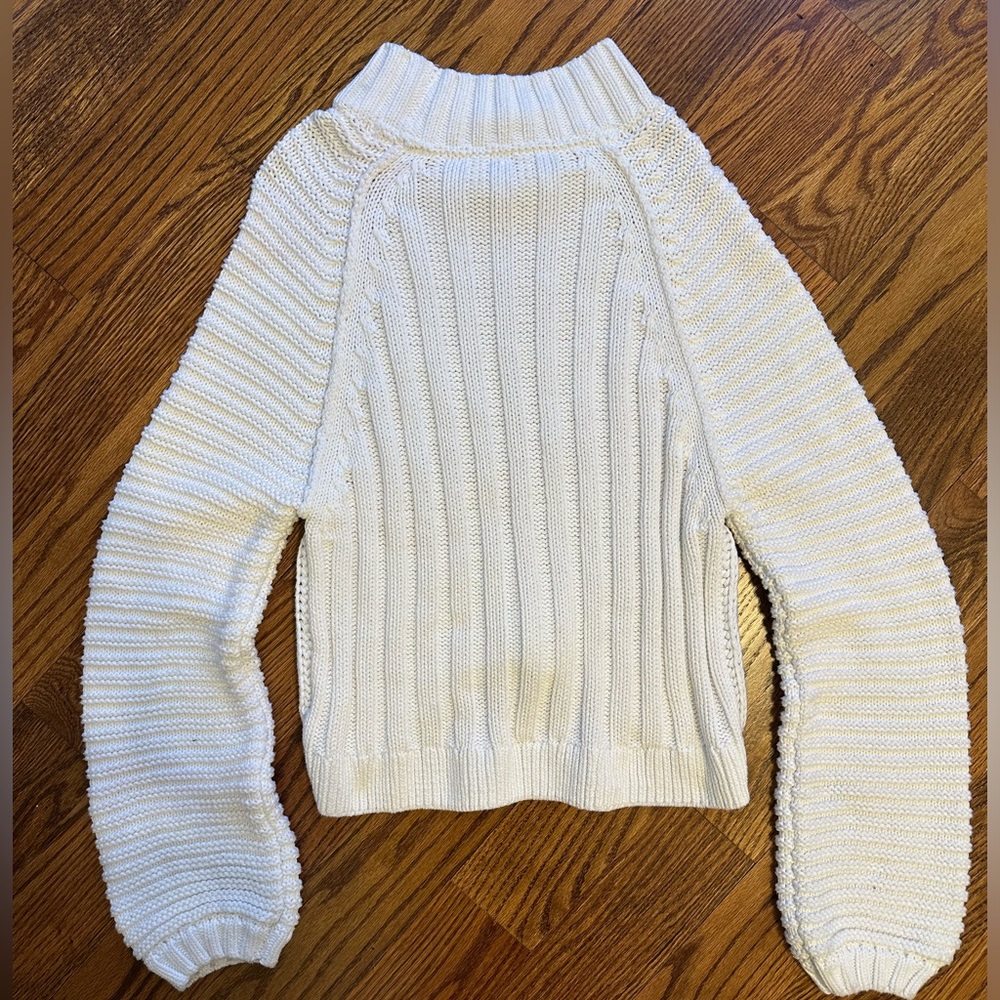 Free People Chunky Knit Sweetheart Sweater Size Small - Picture 8 of 9